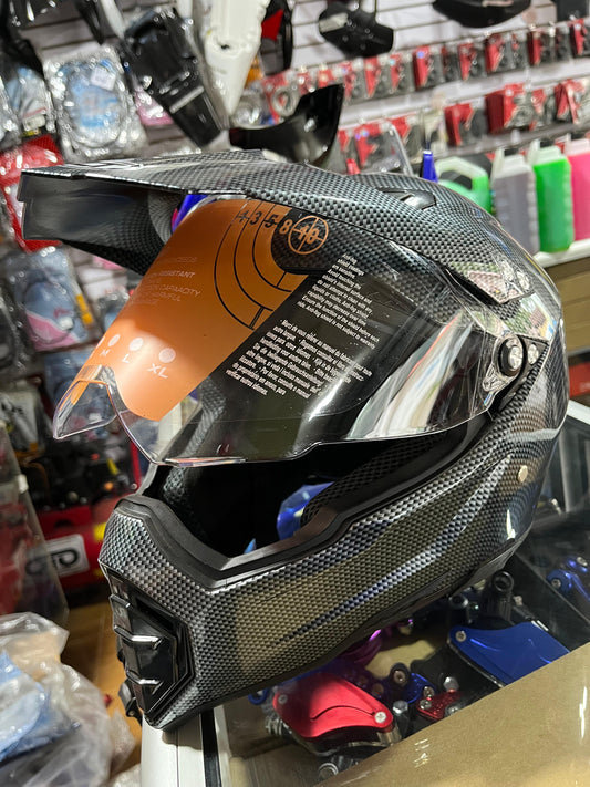 Casco deportivo estilo Cross (carbono)